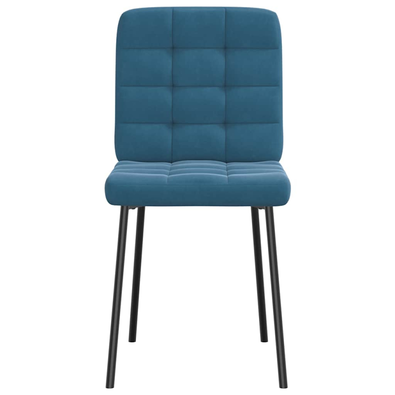 Esszimmerstühle 2 Stk. Blau Samt