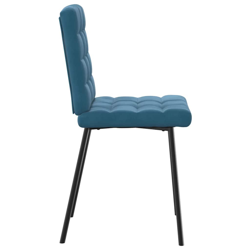 Esszimmerstühle 2 Stk. Blau Samt