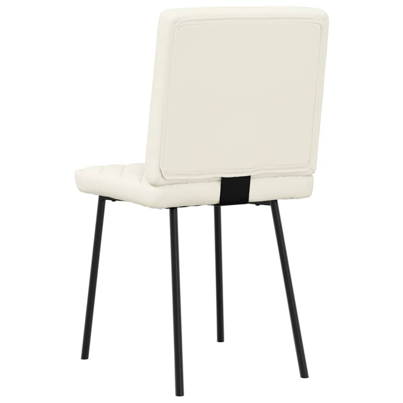 Esszimmerstühle 2 Stk. Creme Samt