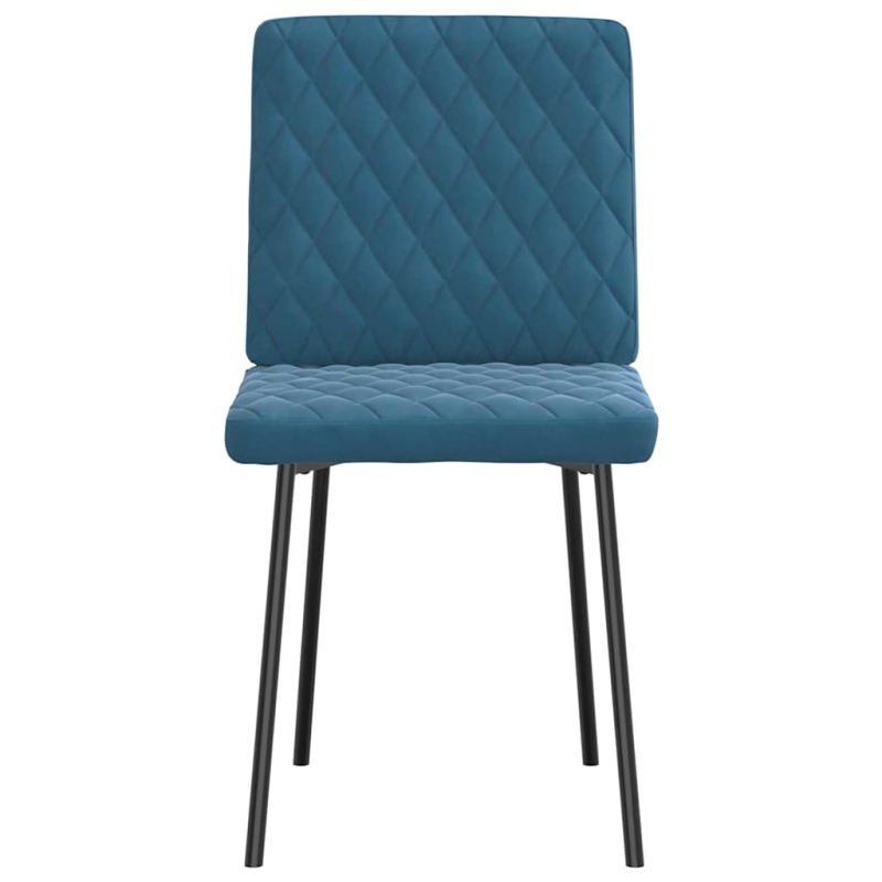 Esszimmerstühle 2 Stk. Blau Samt
