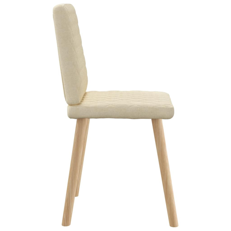 Esszimmerstühle 2 Stk. Creme Stoff