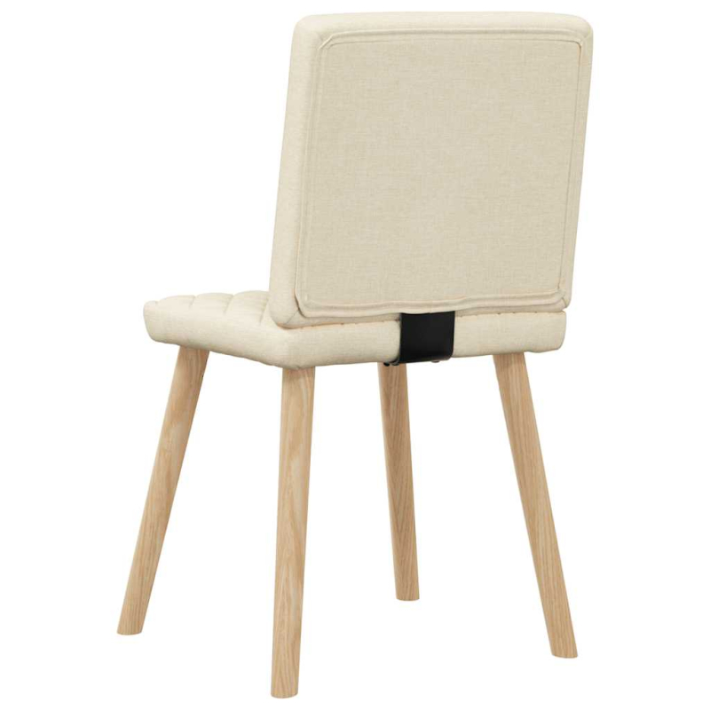 Esszimmerstühle 2 Stk. Creme Stoff