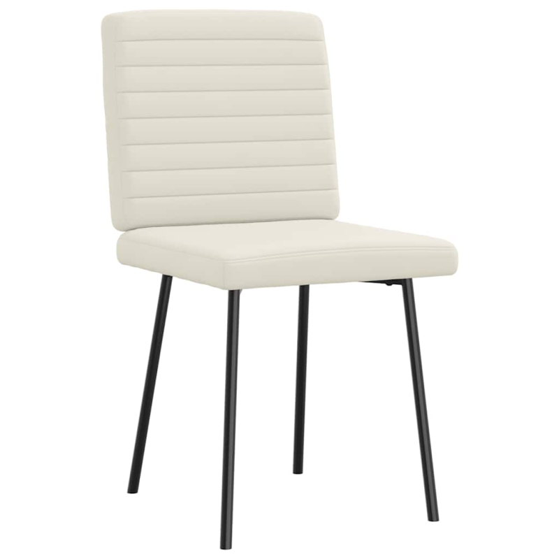 Esszimmerstühle 2 Stk. Creme Samt
