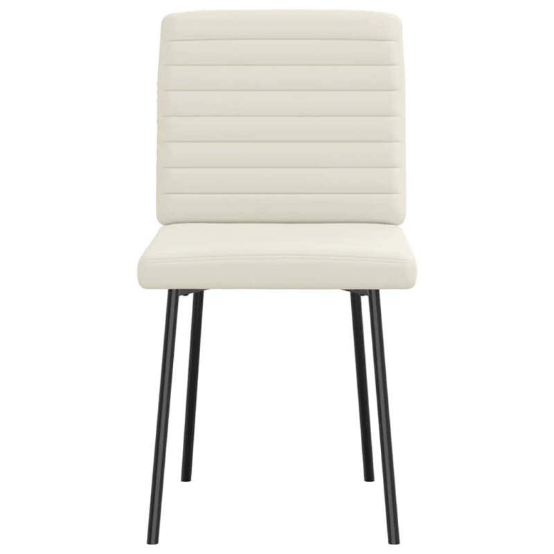 Esszimmerstühle 2 Stk. Creme Samt