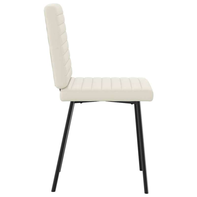 Esszimmerstühle 2 Stk. Creme Samt