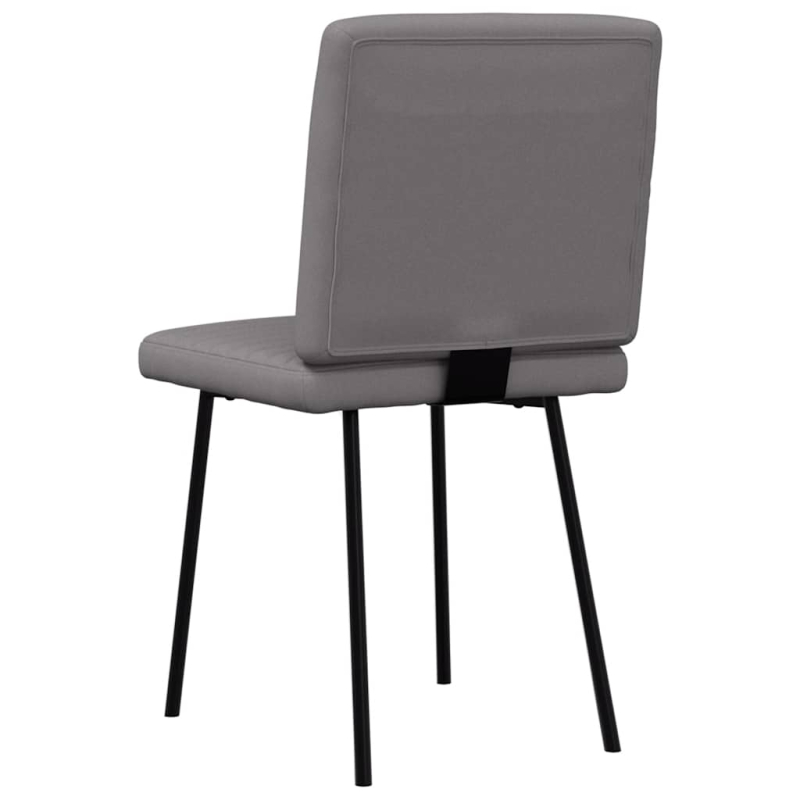 Esszimmerstühle 2 Stk. Grau Kunstleder