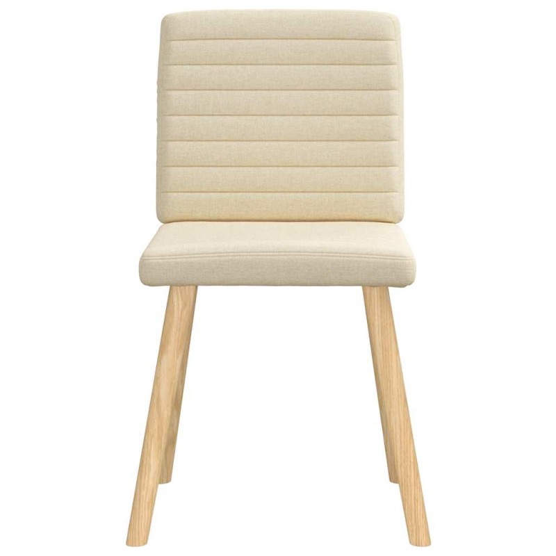 Esszimmerstühle 2 Stk. Creme Stoff