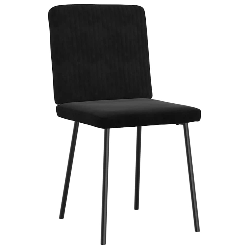 Esszimmerstühle 2 Stk. Schwarz Samt