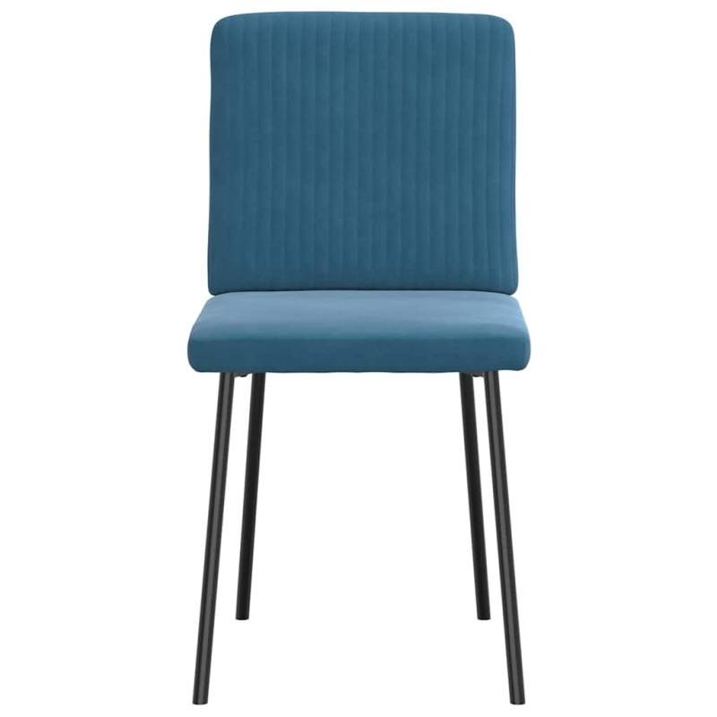 Esszimmerstühle 2 Stk. Blau Samt