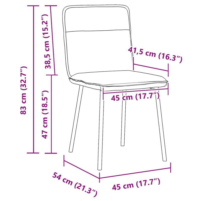 Esszimmerstühle 2 Stk. Rosa Samt