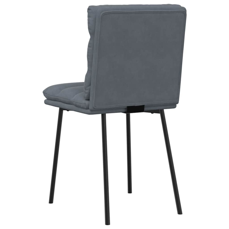 Esszimmerstühle 2 Stk. Dunkelgrau Samt