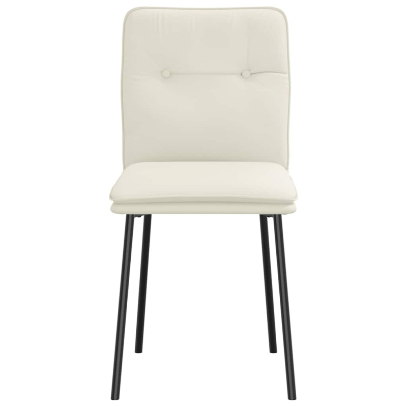 Esszimmerstühle 2 Stk. Creme Samt