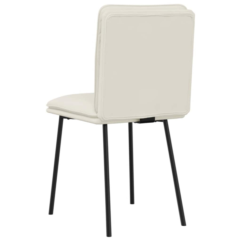 Esszimmerstühle 2 Stk. Creme Samt