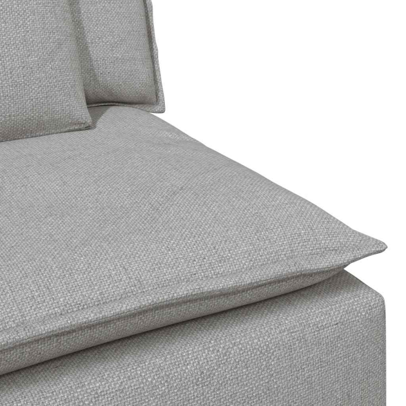 Modulares Sofa mit Fußhocker und Kissen Wolkengrau