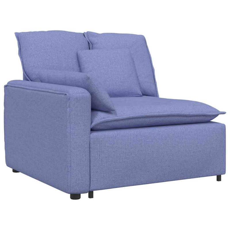 Modulares Sofa mit Fußhocker und Kissen Jeansblau