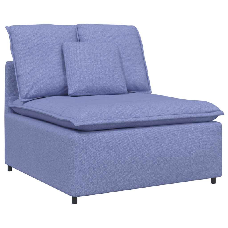 Modulares Sofa mit Fußhocker und Kissen Jeansblau