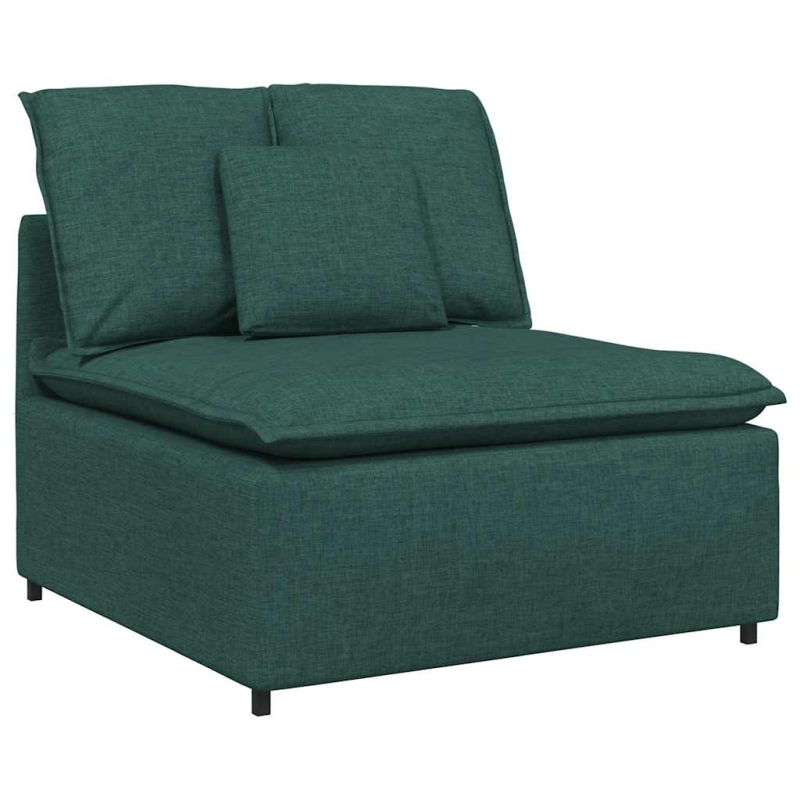 Modulares Sofa mit Kissen Dunkelgrün