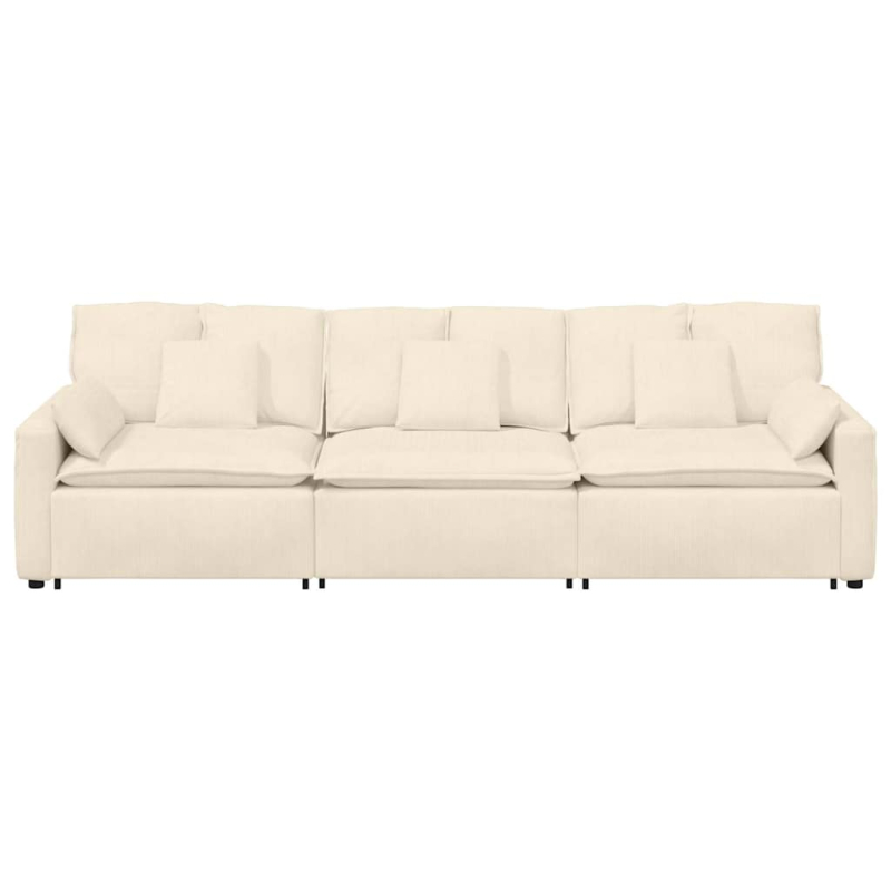 Modulares Sofa mit Kissen Cream