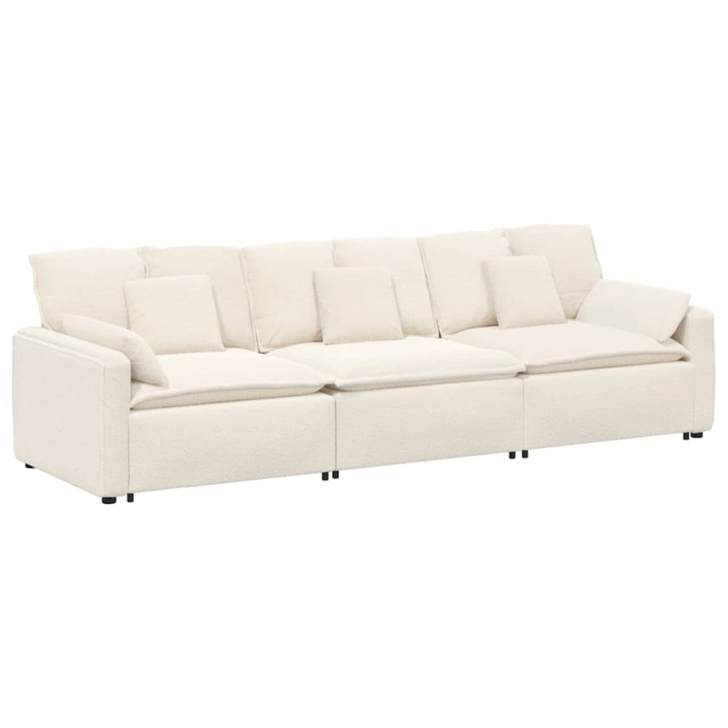 Modulares Sofa mit Kissen Cream