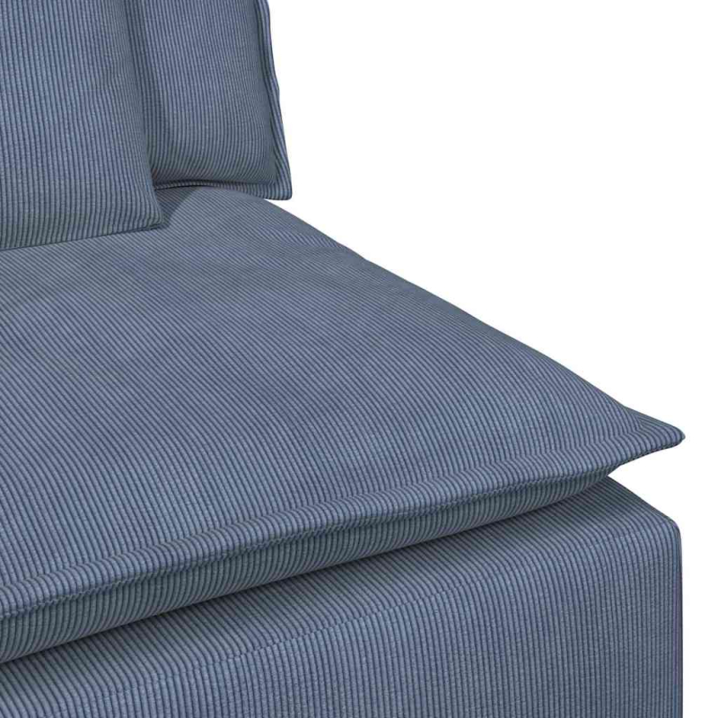 Modulares Sofa mit Kissen Blau