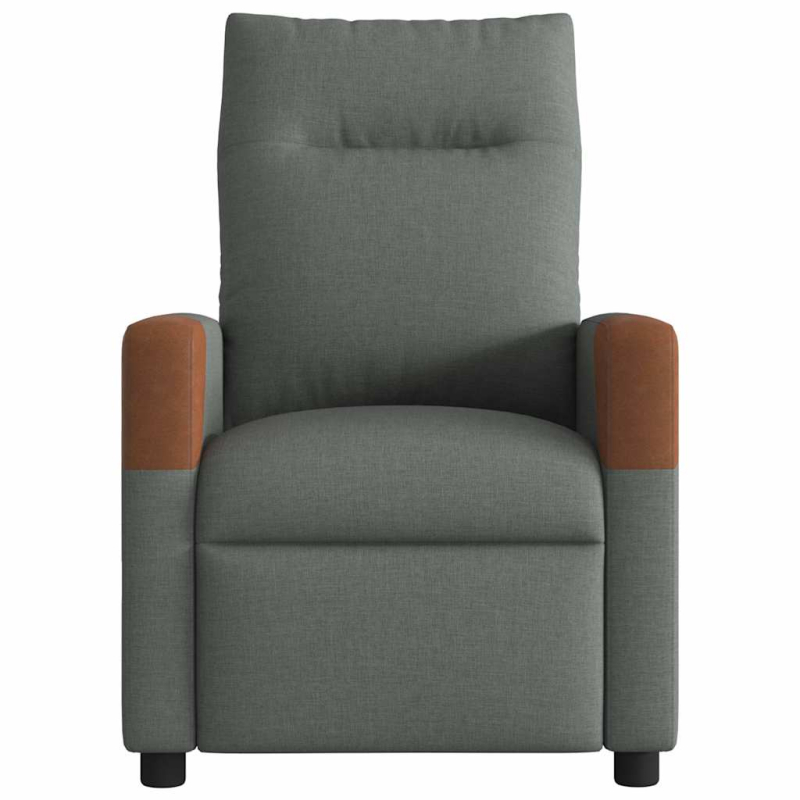 Massagesessel Elektrisch Dunkelgrau Stoff