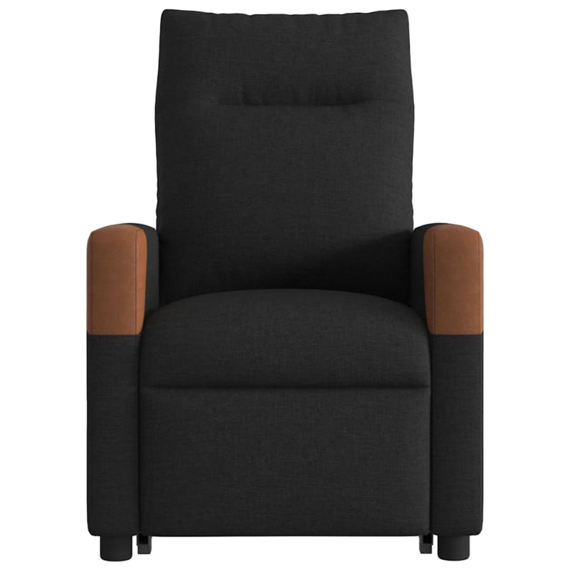Massagesessel mit Aufstehhilfe Schwarz Stoff