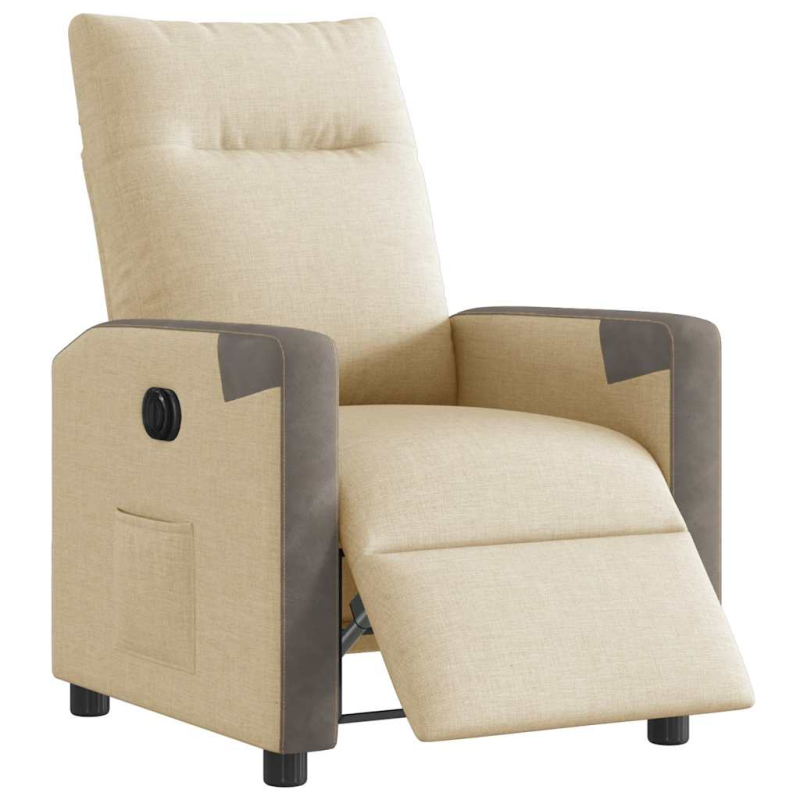Relaxsessel Elektrisch Creme Stoff