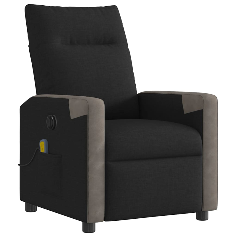 Massagesessel Elektrisch Schwarz Stoff