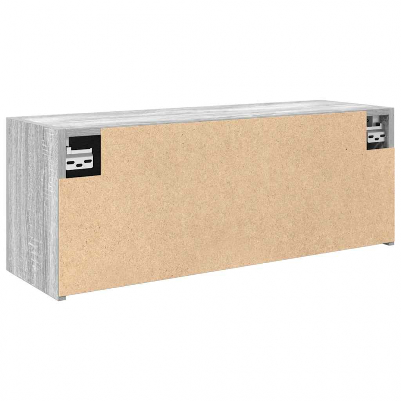 Bad-Wandschrank Grau Sonoma 80x25x30 cm Holzwerkstoff