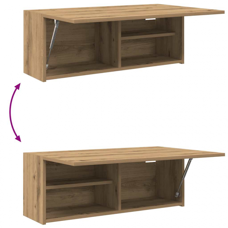 Bad-Wandschrank Artisan-Eiche 80x25x30 cm Holzwerkstoff