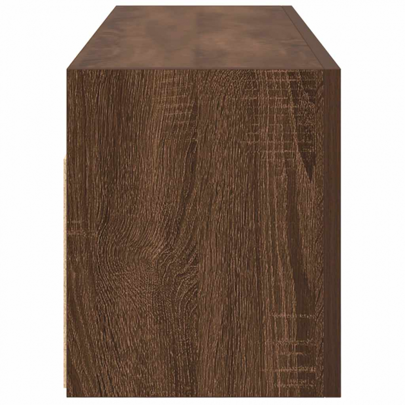 Bad-Wandschrank Braun Eichen-Optik 100x25x30 cm Holzwerkstoff