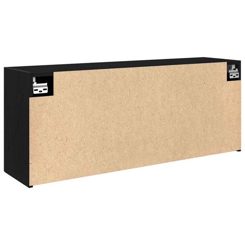 Bad-Wandschrank Schwarz 100x25x40 cm Holzwerkstoff