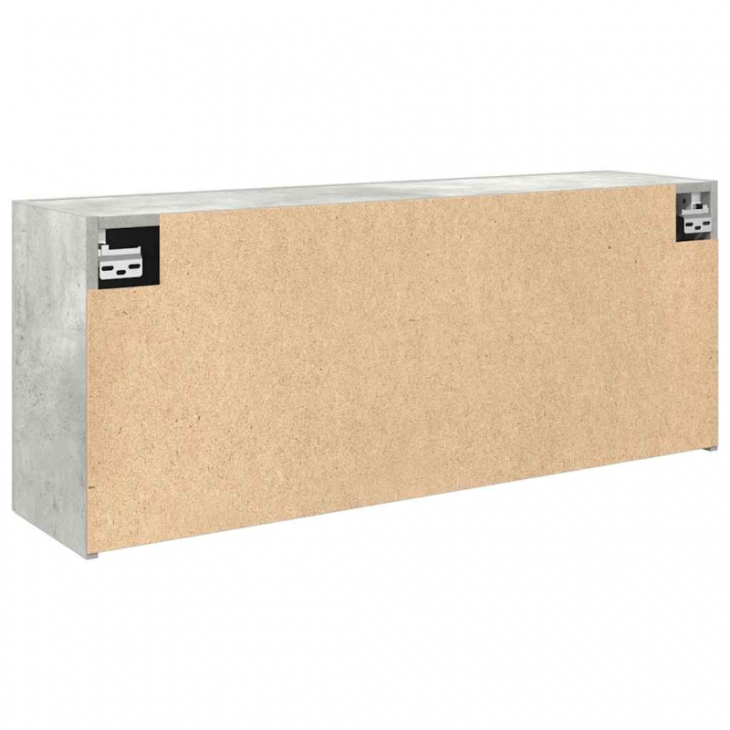 Bad-Wandschrank Betongrau 100x25x40 cm Holzwerkstoff