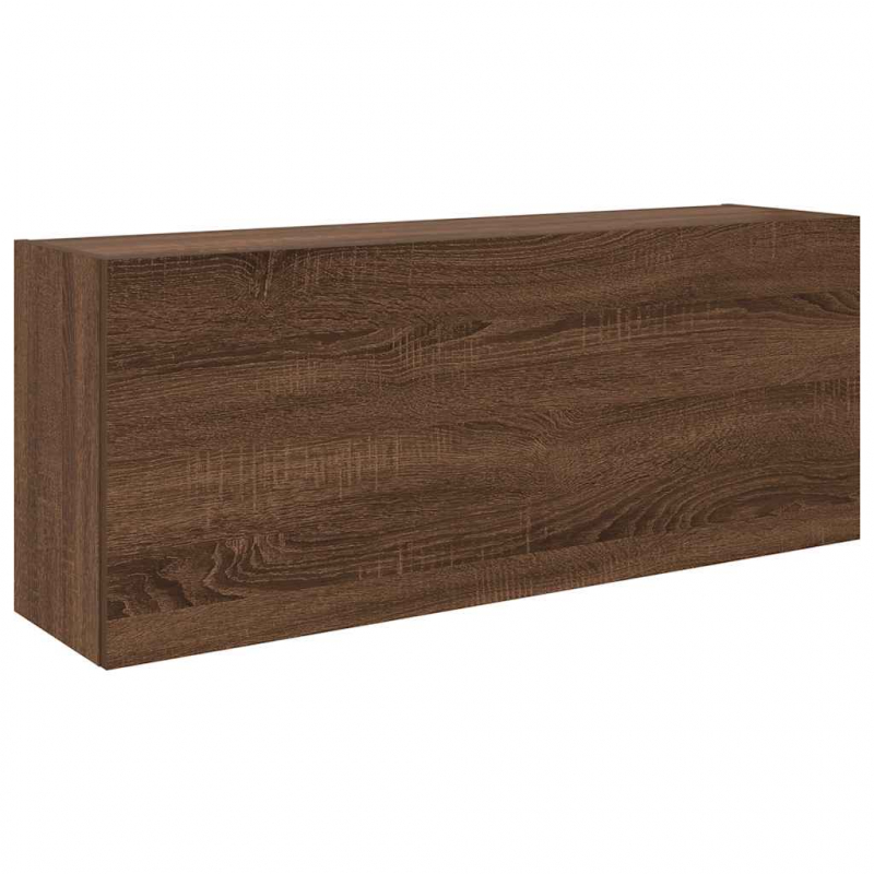 Bad-Wandschrank Braun Eichen-Optik 100x25x40 cm Holzwerkstoff