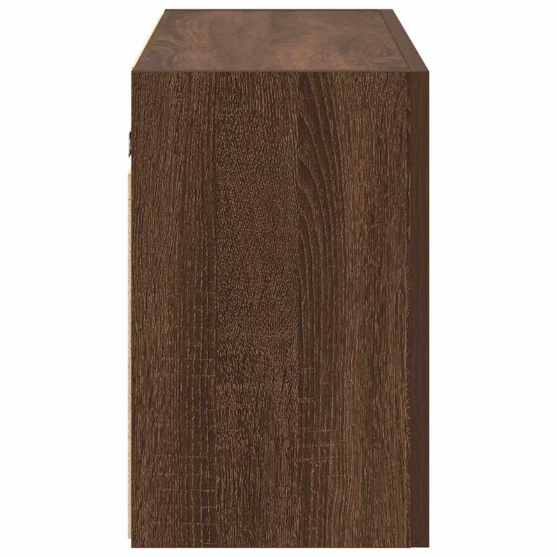 Bad-Wandschrank Braun Eichen-Optik 100x25x40 cm Holzwerkstoff