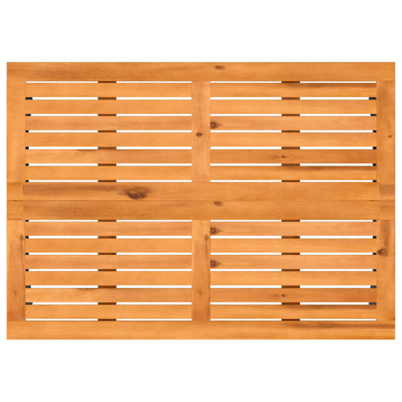 Gartentisch mit Akazienholzplatte 105x75x72 cm Poly Rattan