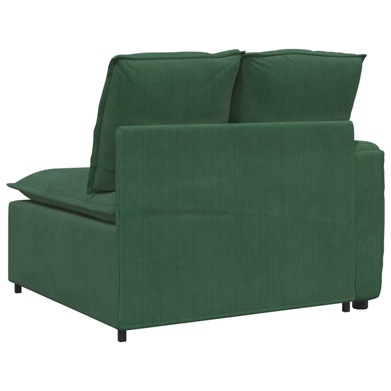 Modulares Sofa Endmodul mit Armlehne Kissen Dschungelgrün 100cm