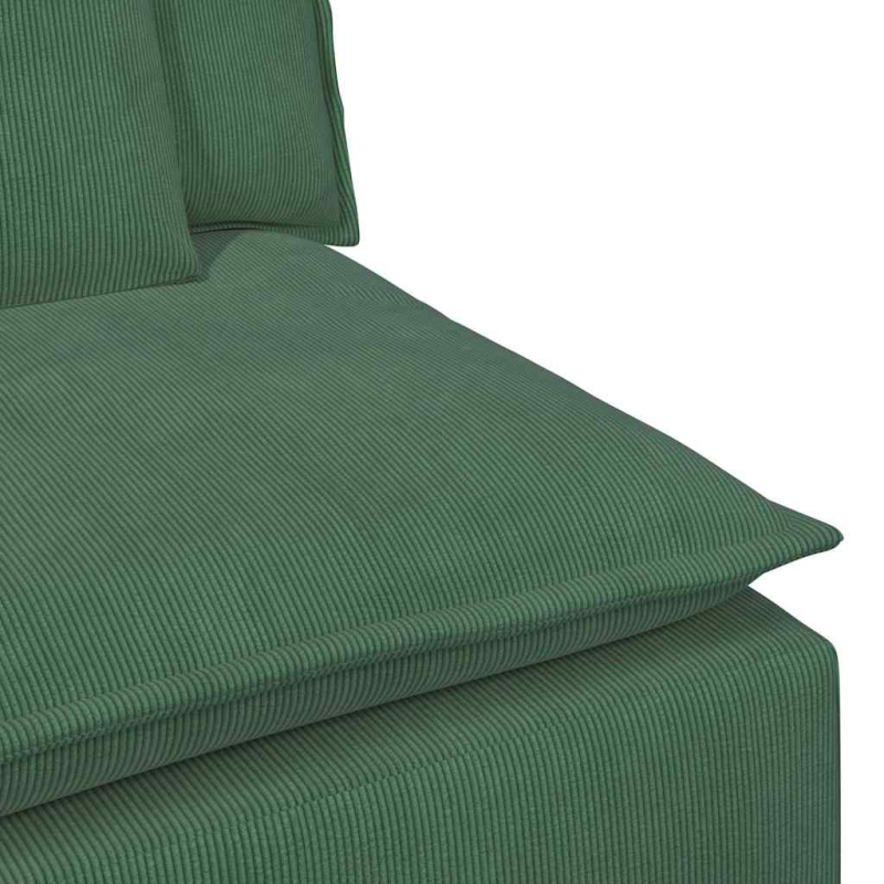 Modulares Sofa Endmodul mit Armlehne Kissen Dschungelgrün 100cm