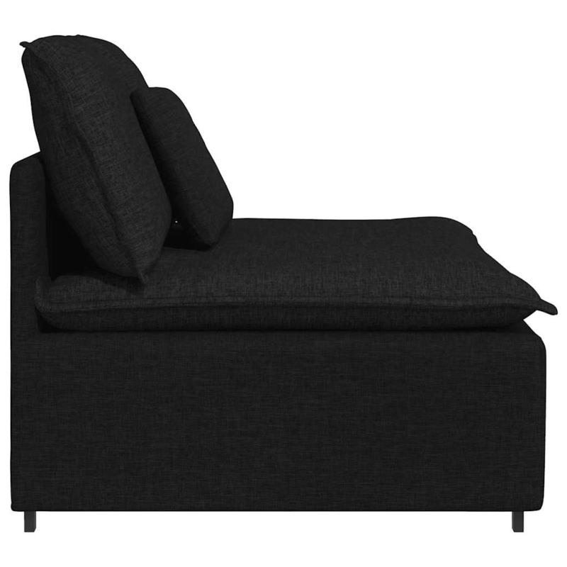 Modulares Sofa Mittelmodul mit Kissen Schwarz 100 cm