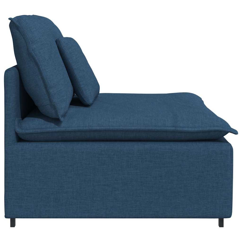 Modulares Sofa Mittelmodul mit Kissen Blau 100 cm