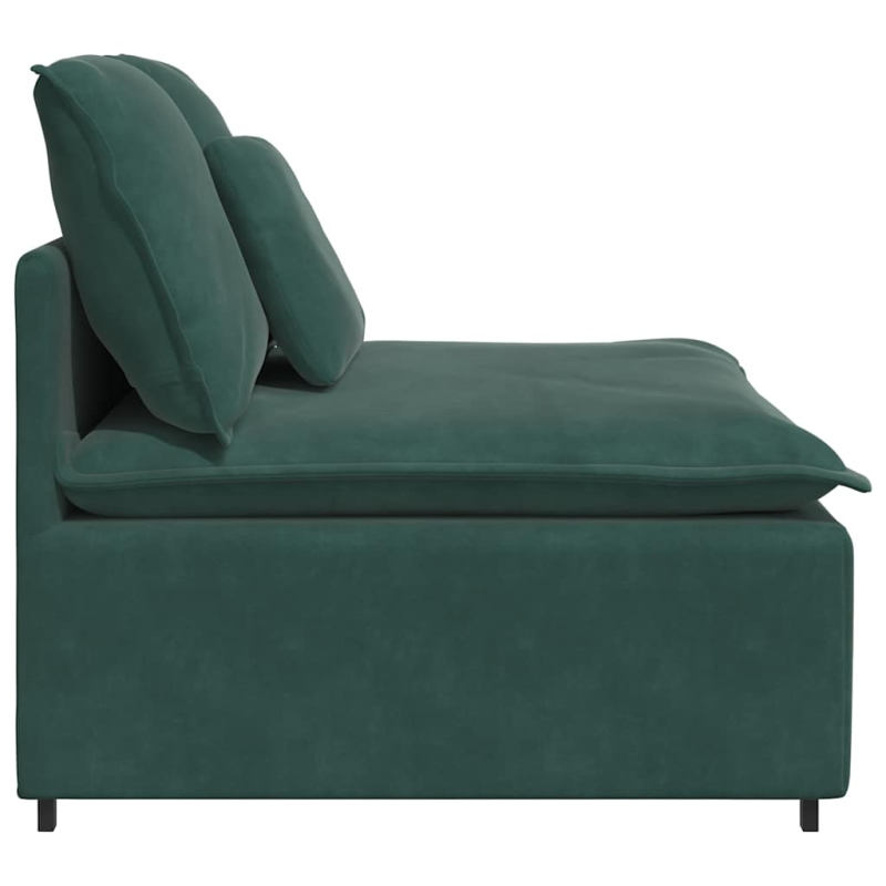 Modulares Sofa Mittelmodul mit Kissen Dunkelgrün 100 cm