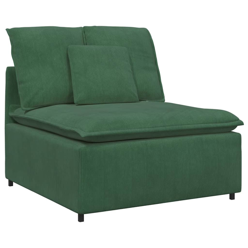 Modulares Sofa Mittelmodul mit Kissen Dschungelgrün 100 cm
