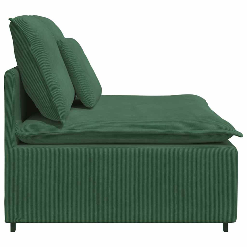 Modulares Sofa Mittelmodul mit Kissen Dschungelgrün 100 cm