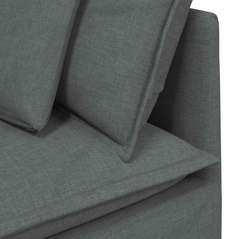 Modulares Sofa Eckmodul mit Kissen Dunkelgrau 100 cm