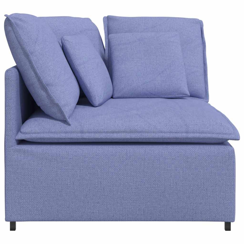 Modulares Sofa Eckmodul mit Kissen Jeansblau 100 cm
