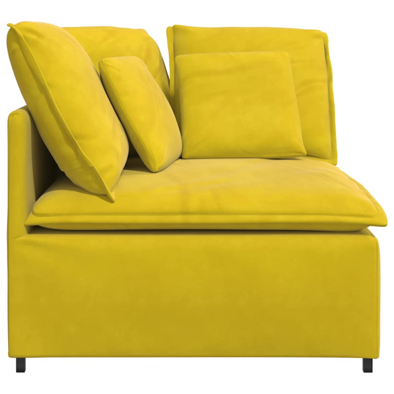 Modulares Sofa Eckmodul mit Kissen Gelb 100 cm