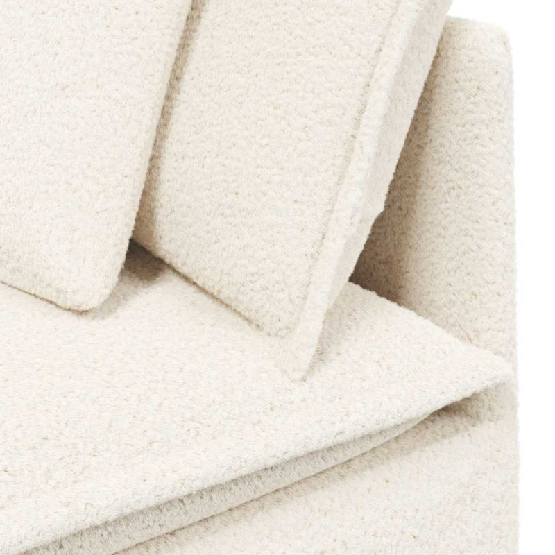 Modulares Sofa Eckmodul mit Kissen Creme 100 cm