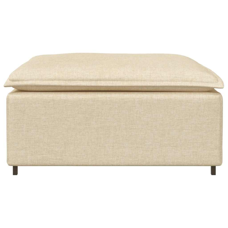 Modulares Sofa Fußhocker-Modul Creme 100x100x48 cm