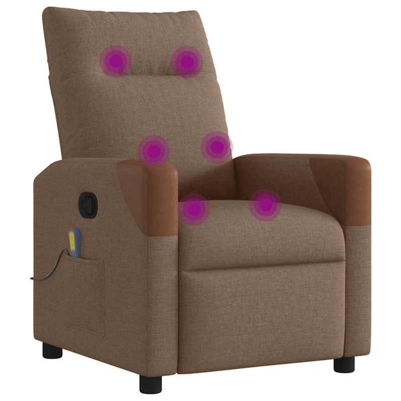 Massagesessel Braun Stoff