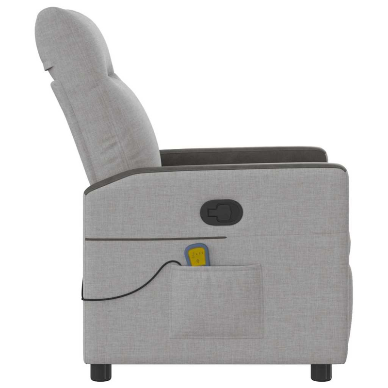 Massagesessel Wolkengrau Stoff